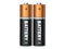 Two batteries on a white background on white, 3D rende