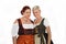 Two bavarian girls in traditional costumes