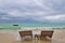 Two Beachbeds on Rainy Beach