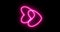 Two beating hearts in unison. Pink Neon Love Sign Animated Videos. Looping realistic animation. Vertical Video