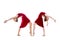 Two beautiful girls doing dancing backbend