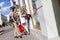 Two beautiful women shopping