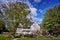 Two big trees Half-timbered house in Kloster on the island Hiddensee