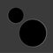 Two black holes vector icon. Blackhole monogram