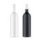 Two blank wine bottles mockups isolated