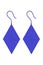 Two blue drop earrings, shape of rhombus
