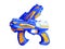 Two blue toy guns isoated on white background