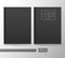 Two books mockup color black icons