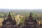 Two borobudur stupas and view around it