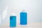 Two bottle of hand alcohol sanitizer gel for prevent the spread of pandemic Covid-19 and Coronavirus, hygiene and health care
