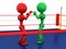 Two boxers in a boxing ring #6