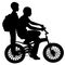Two boys on a bicycle
