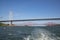 Two Bridges over Firth of Forth near Queensferry in Scotland