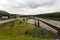 Two bridges over Nenana river in Alaska