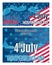 Two bright posters on the day of independence of America. stock