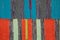 Two bright textile striped rugs. Textile texture