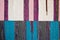 Two bright textile striped rugs. Textile texture