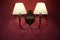 Two bulbs wall sconce over pink wall