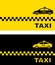 Two business card with taxi car
