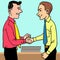 Two business man shaking hands