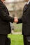 Two businessman handshake