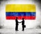 Two Businessmen with Colombian Flag