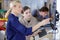 two busy women working together in factory