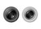 Two camera lens icons gray and black for a phone application.