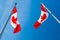 Two Canadian flags