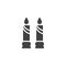 Two candles vector icon