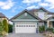 Two-car garage of a luxury house