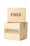 Two carton parcels with Free Shipping imprint