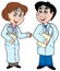 Two cartoon doctors