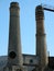 Two cement factory towers