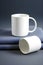 two ceramic mug folded fabrics generated by ai