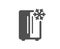 Two-chamber refrigerator icon. Fridge with snowflake sign. Vector