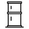 Two chamber refrigerator icon, outline style