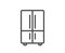 Two-chamber refrigerator line icon. Fridge sign. Vector