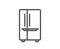 Two-chamber refrigerator line icon. Fridge sign. Vector