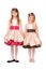 Two charming little girls in a dress