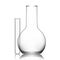 Two Chemical Laboratory Glassware Or Beaker. Glass Equipment Empty Clear Test Tube