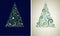 Two Christmas tree backgrounds