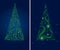 Two Christmas tree backgrounds