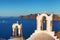 Two churches in Santorini