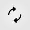 Two circulating arrows icon. Reload, refresh symbol