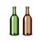 Two classic wine bottles isolated on white vector