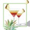 Two Cocktail Glasses Vector