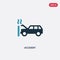 Two color accident vector icon from insurance concept. isolated blue accident vector sign symbol can be use for web, mobile and