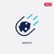 Two color aerolite vector icon from astronomy concept. isolated blue aerolite vector sign symbol can be use for web, mobile and