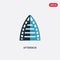 Two color afterdeck vector icon from nautical concept. isolated blue afterdeck vector sign symbol can be use for web, mobile and